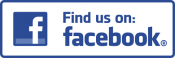 Facebook Logo with text &quot;Find us on Facebook&quot;